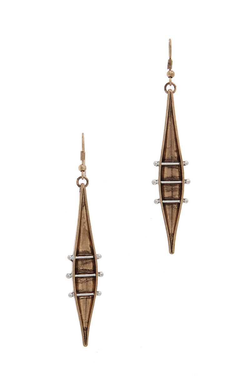 Pointed Oval Drop Earring