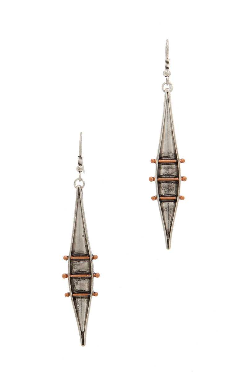 Pointed Oval Drop Earring