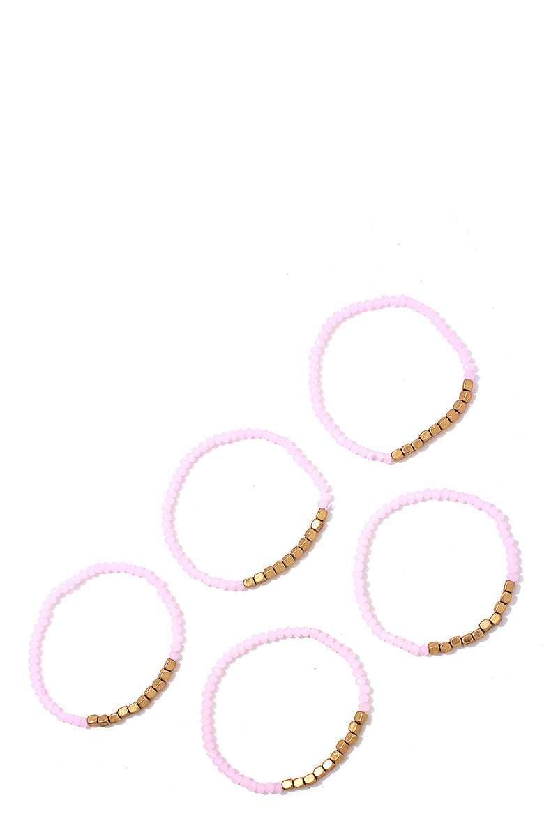 5 Multi Beaded Trendy Bracelets