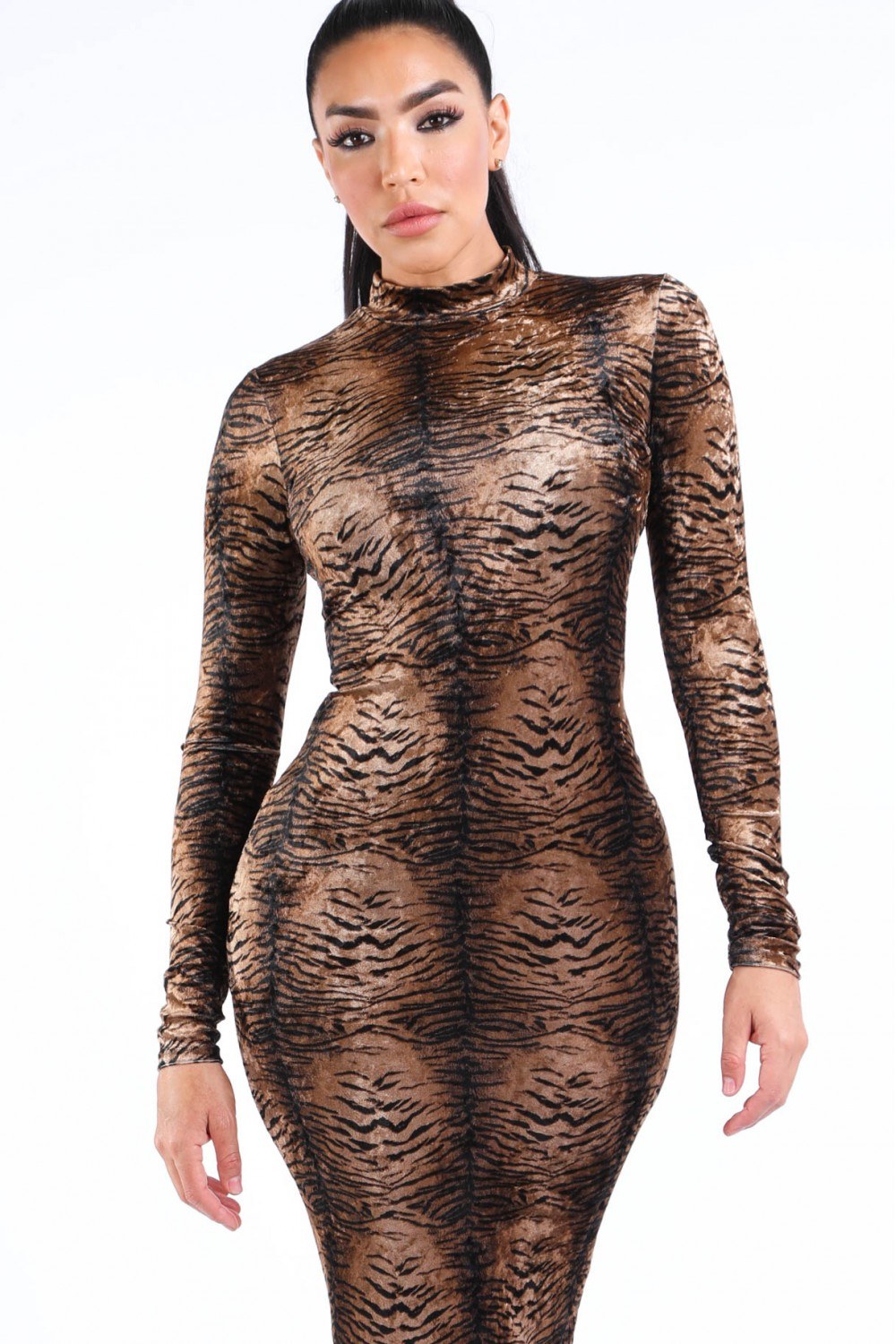 Tiger Velvet Dress
