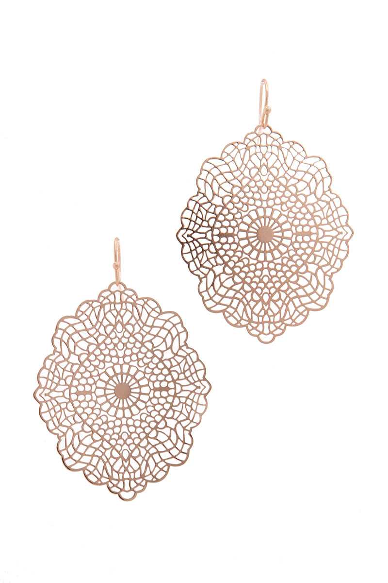Filigree Moroccan Shape Drop Earring