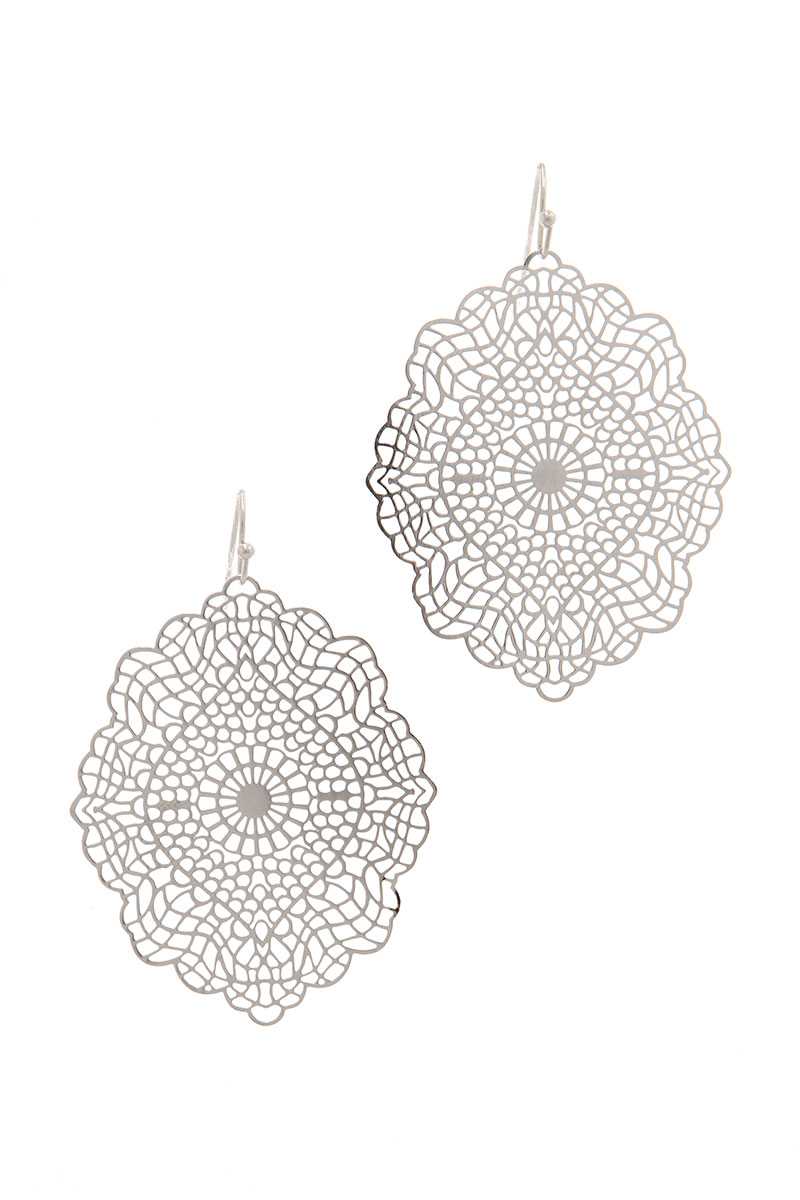 Filigree Moroccan Shape Drop Earring