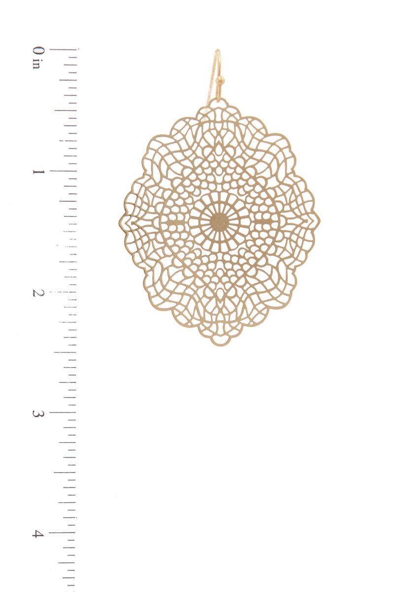 Filigree Moroccan Shape Drop Earring