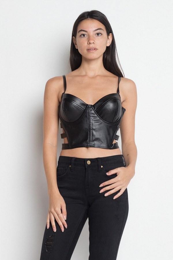 Strappy Cutout Cami Crop Top
