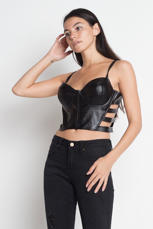 Strappy Cutout Cami Crop Top