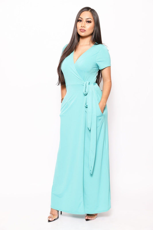 Simple, Sexy, And Chic Floor Length Wrap Dresses