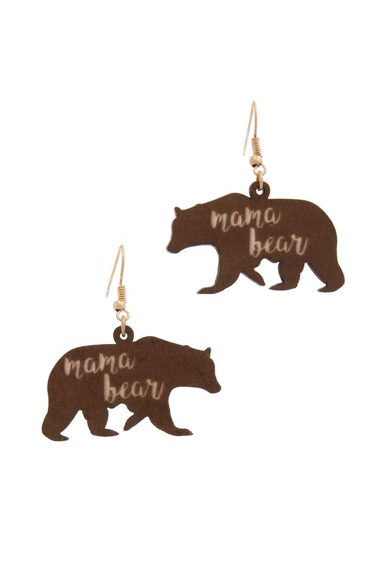 Mama Bear Drop Earring