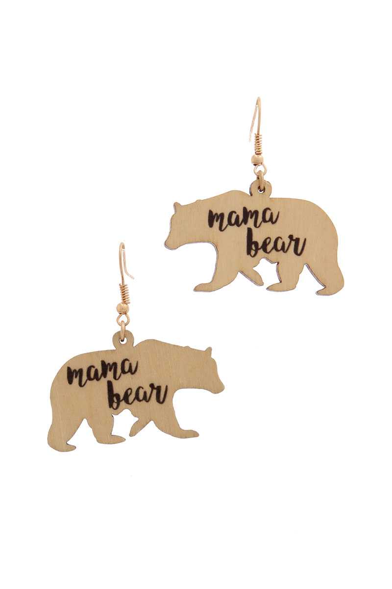 Mama Bear Drop Earring
