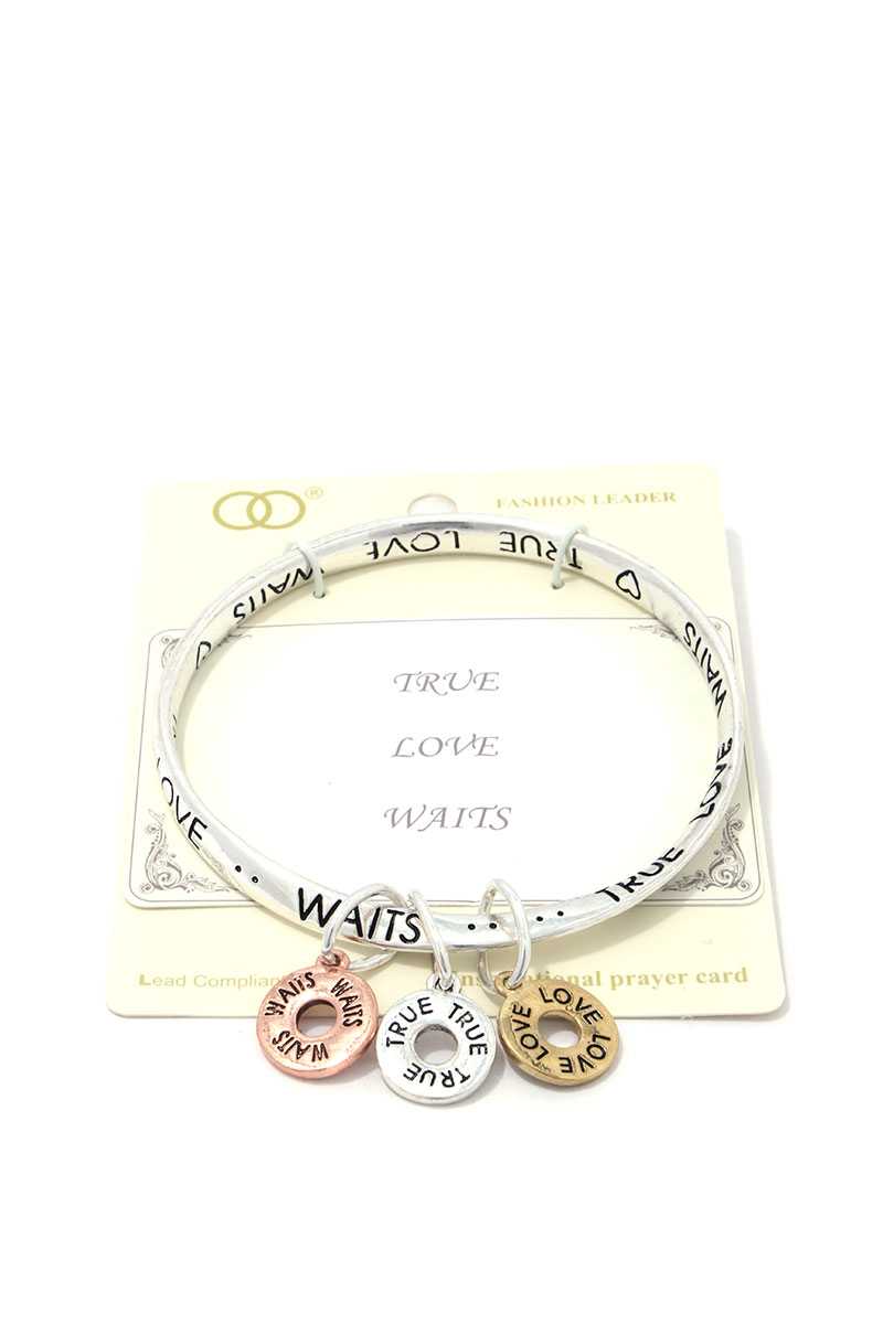 True Love Waits Quote Bangle