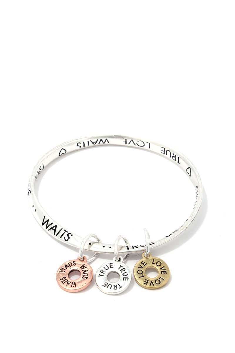 True Love Waits Quote Bangle