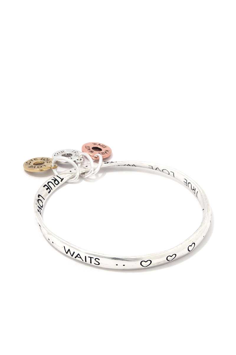 True Love Waits Quote Bangle