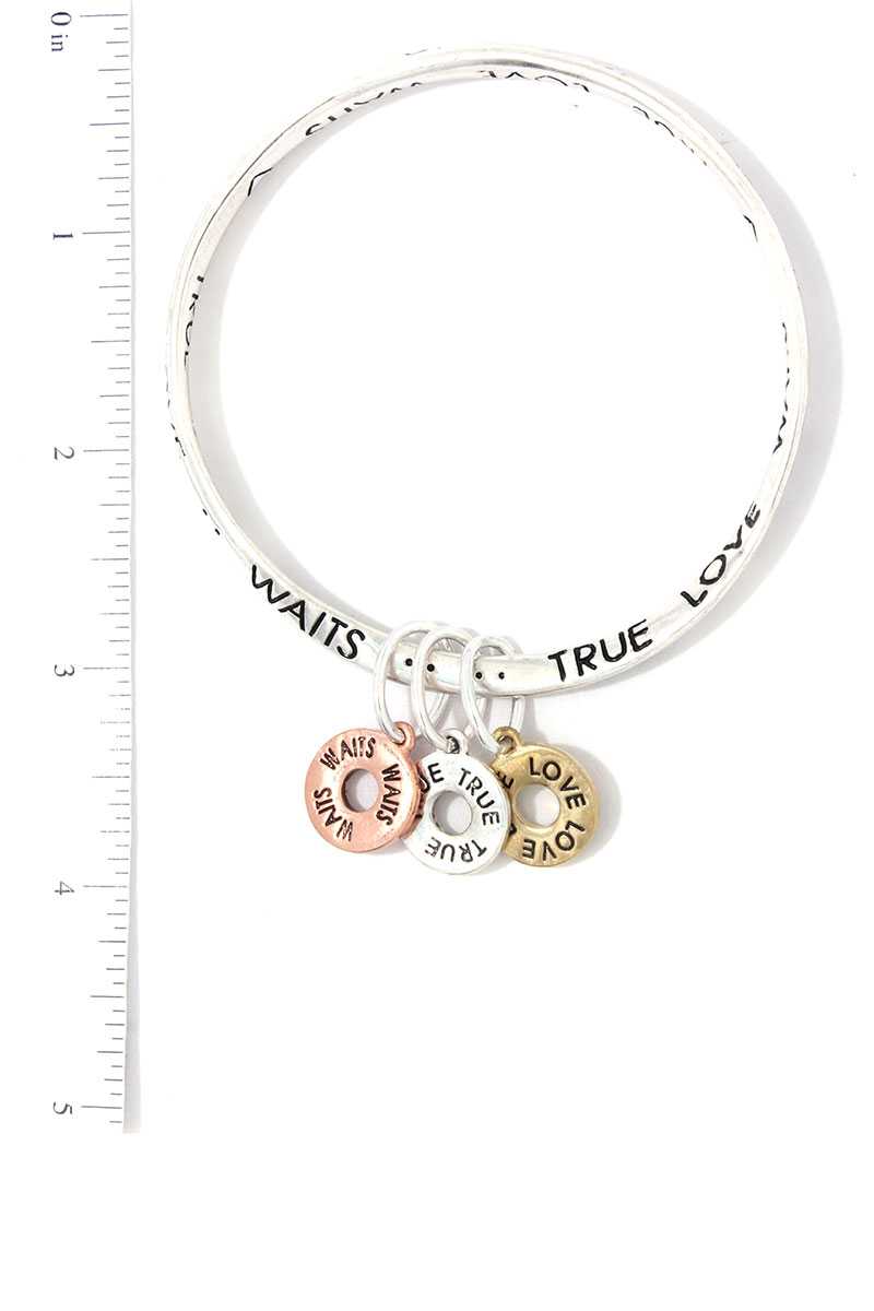 True Love Waits Quote Bangle