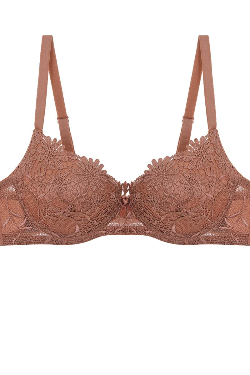 Flower Embroidery Bra W/underwire