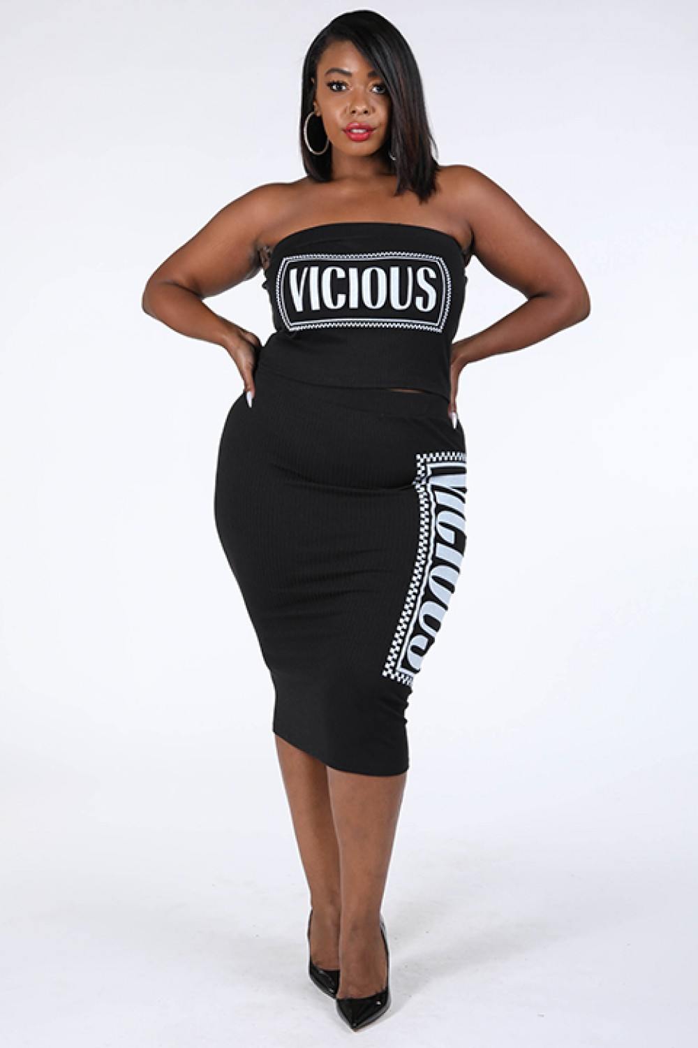 Viccious Printed Skirt Set