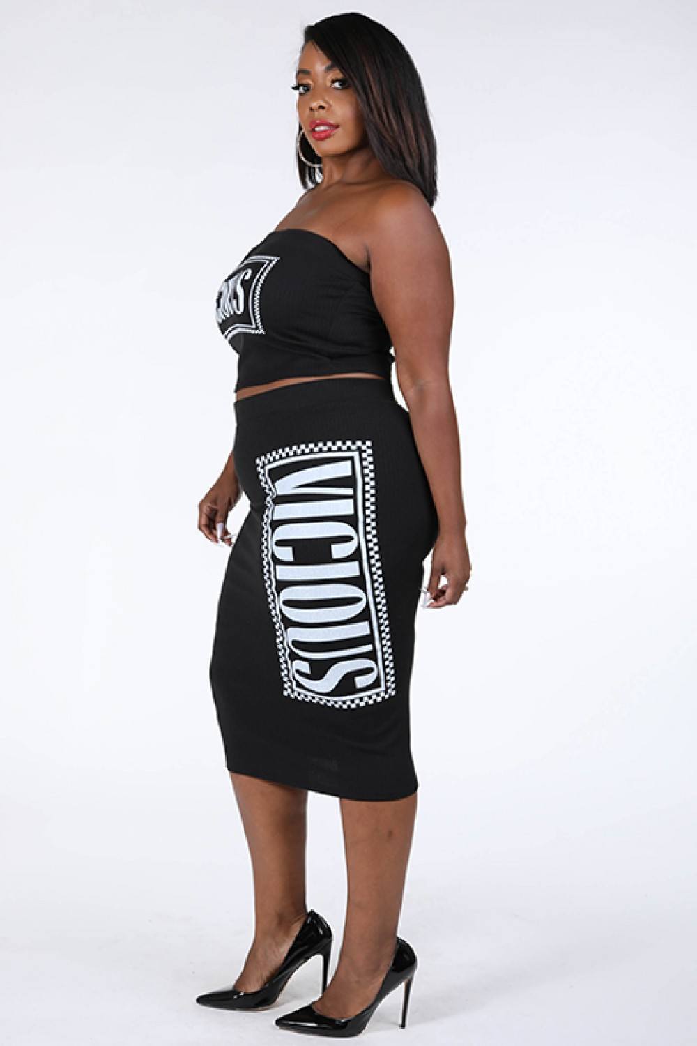 Viccious Printed Skirt Set