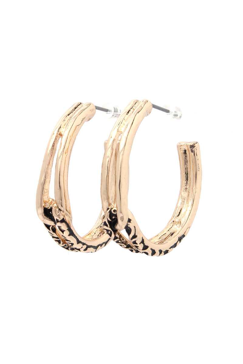 Filigree Open Circle Drop Earring