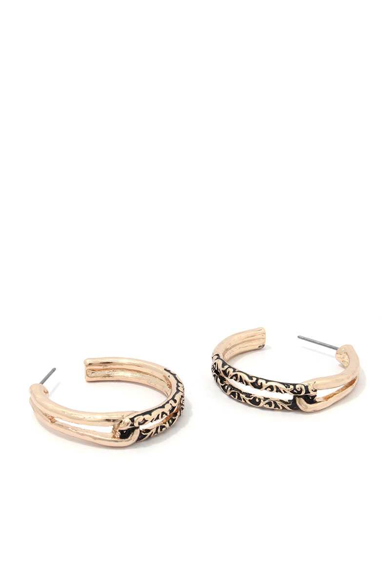 Filigree Open Circle Drop Earring