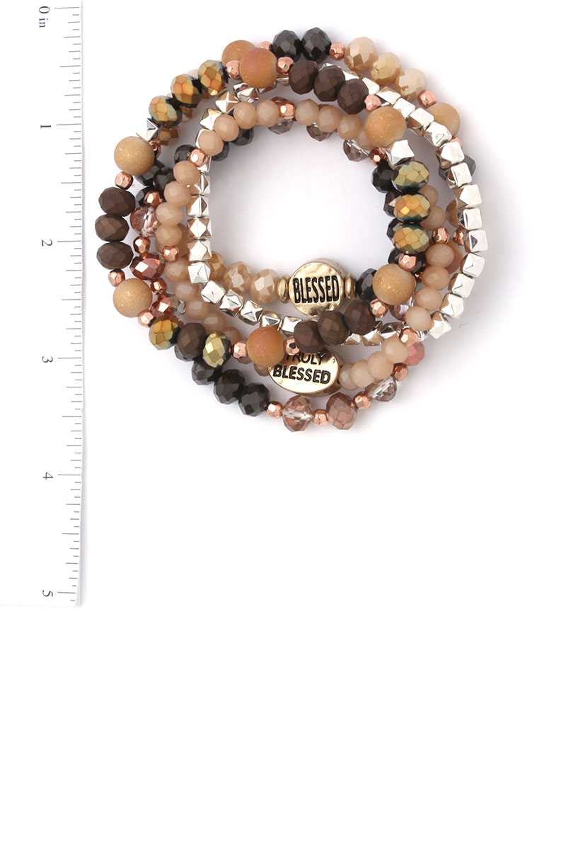 Blessed Beaded Stretch Bracelet