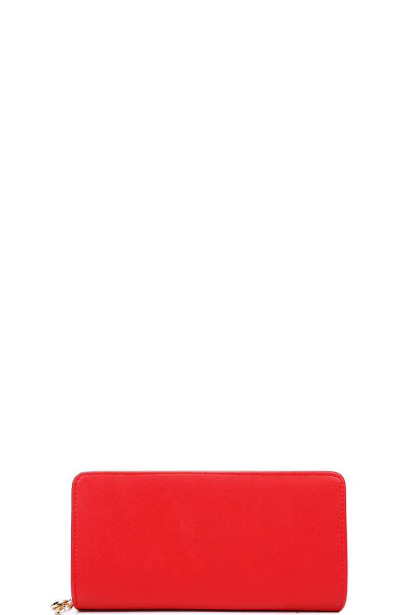 Fashion Solid Color Long Wallet