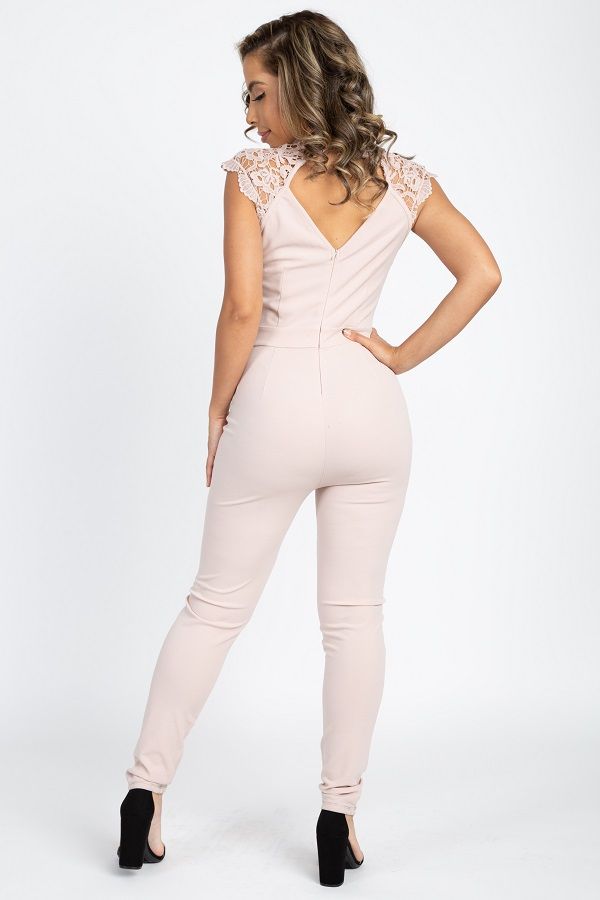 Crochet Lace Cutout Jumpsuit