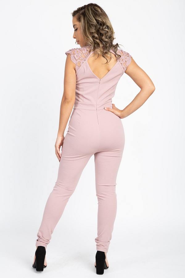 Crochet Lace Cutout Jumpsuit