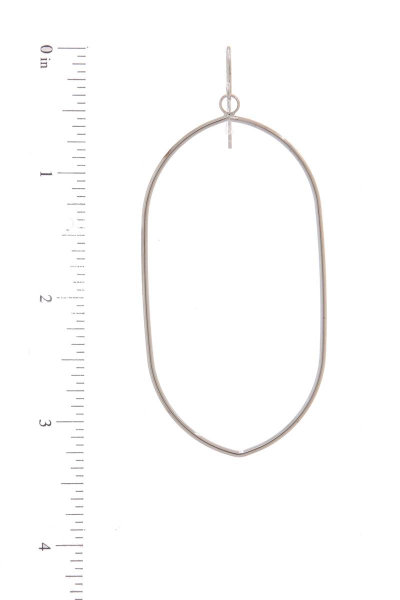 Long Oval Shape Drop Earring
