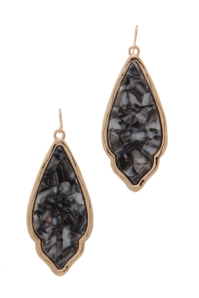 Acetate Moroccan Shape Drop Earring