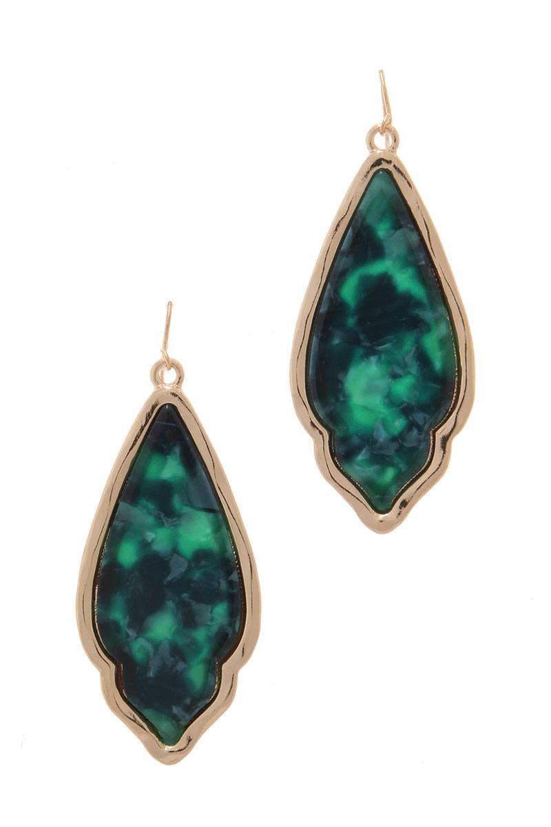 Acetate Moroccan Shape Drop Earring