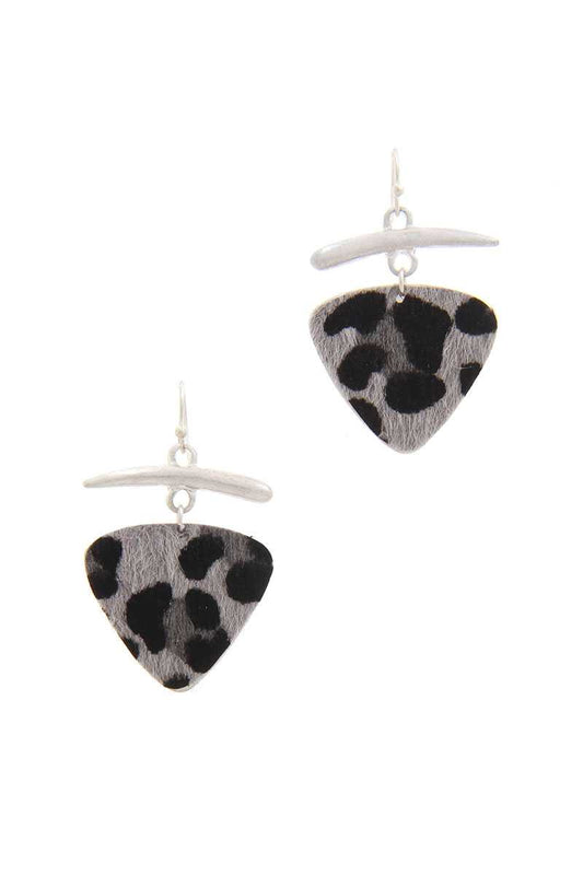 Animal Print Drop Earring