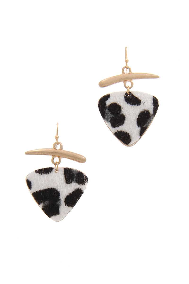 Animal Print Drop Earring