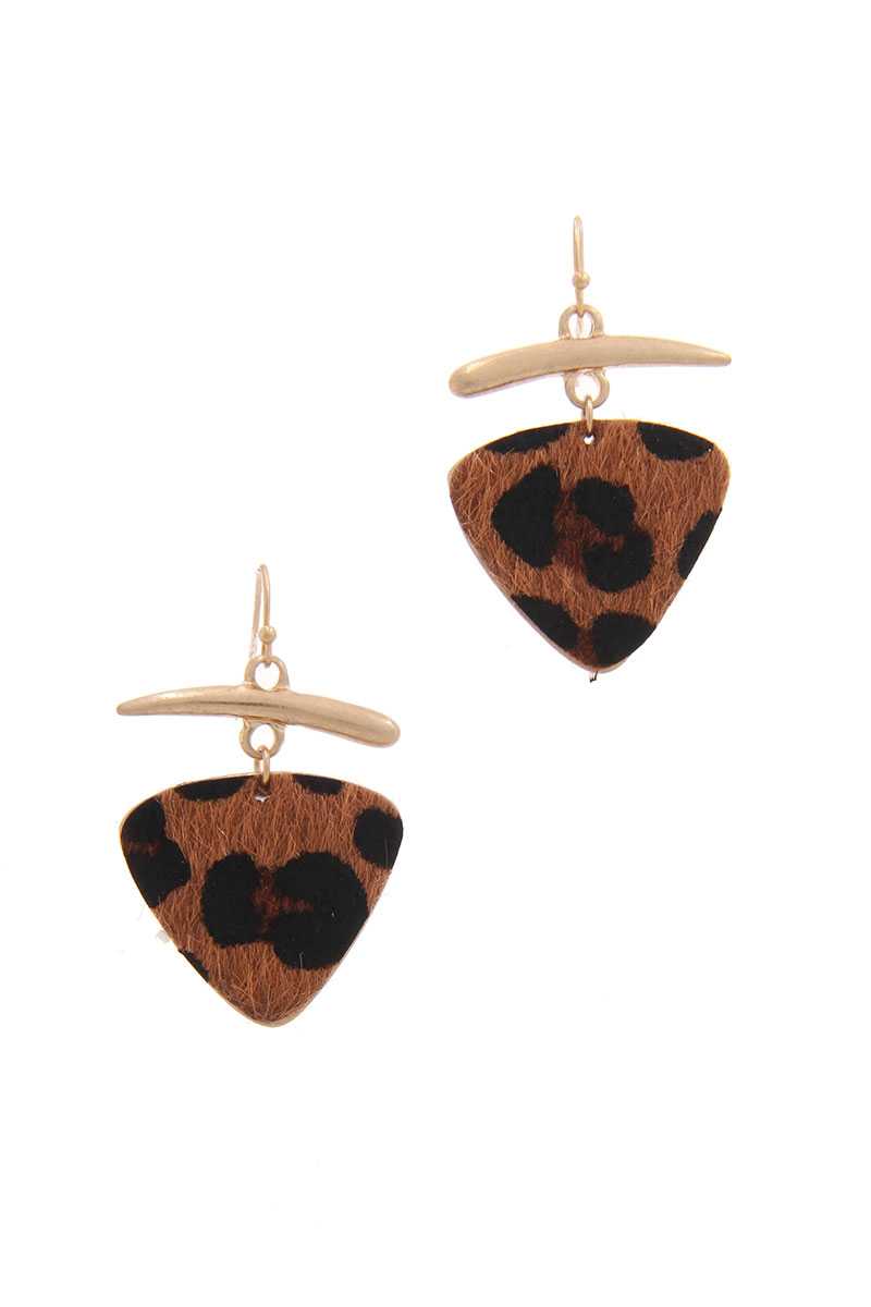 Animal Print Drop Earring