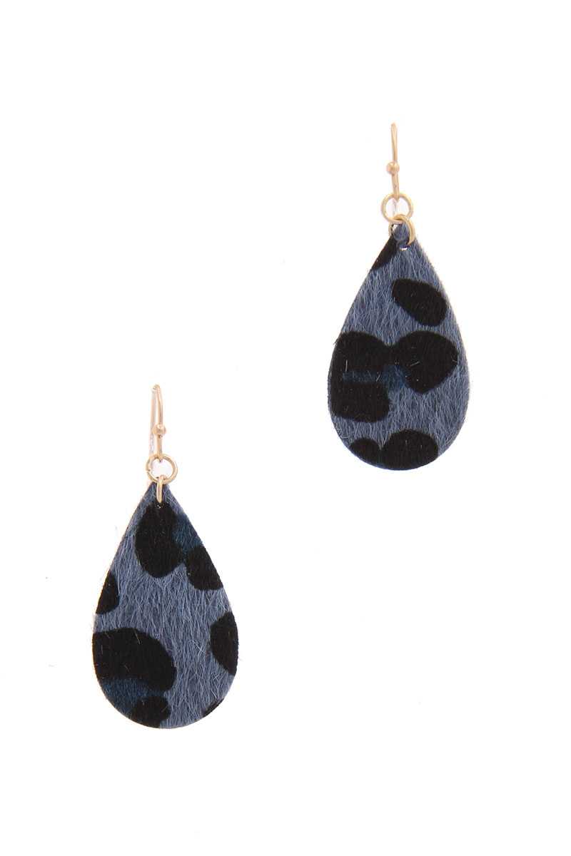 Animal Print Teardrop Earring