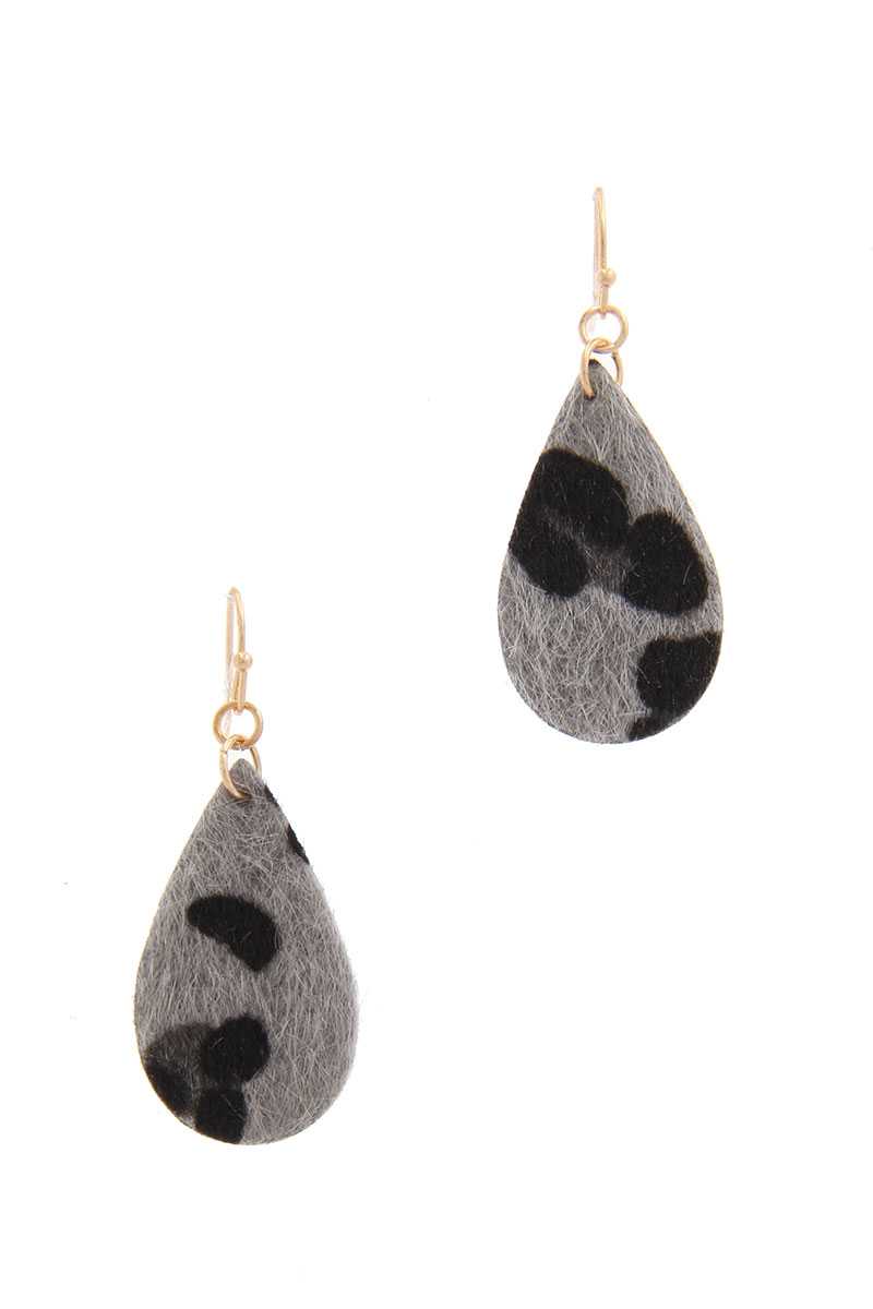 Animal Print Teardrop Earring