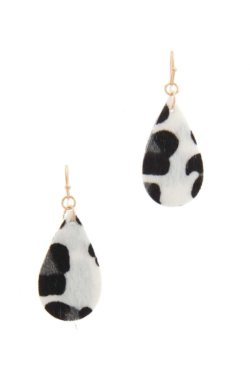 Animal Print Teardrop Earring