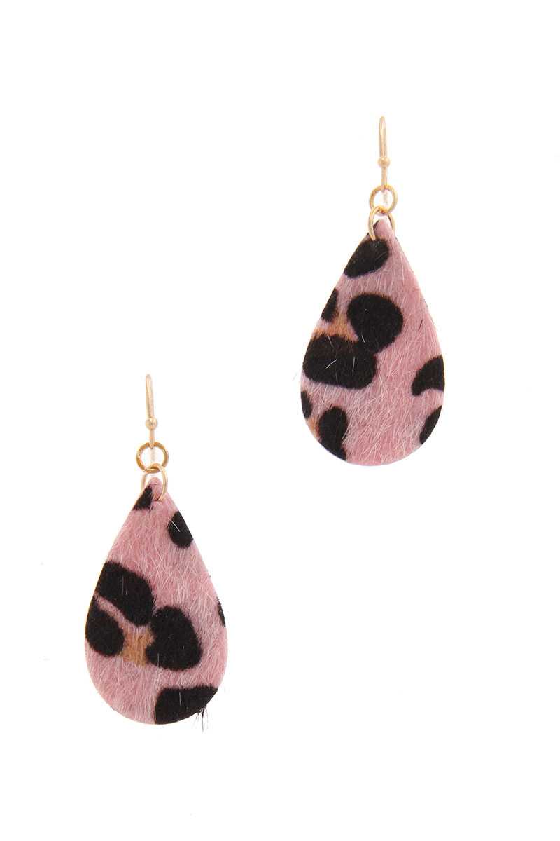 Animal Print Teardrop Earring