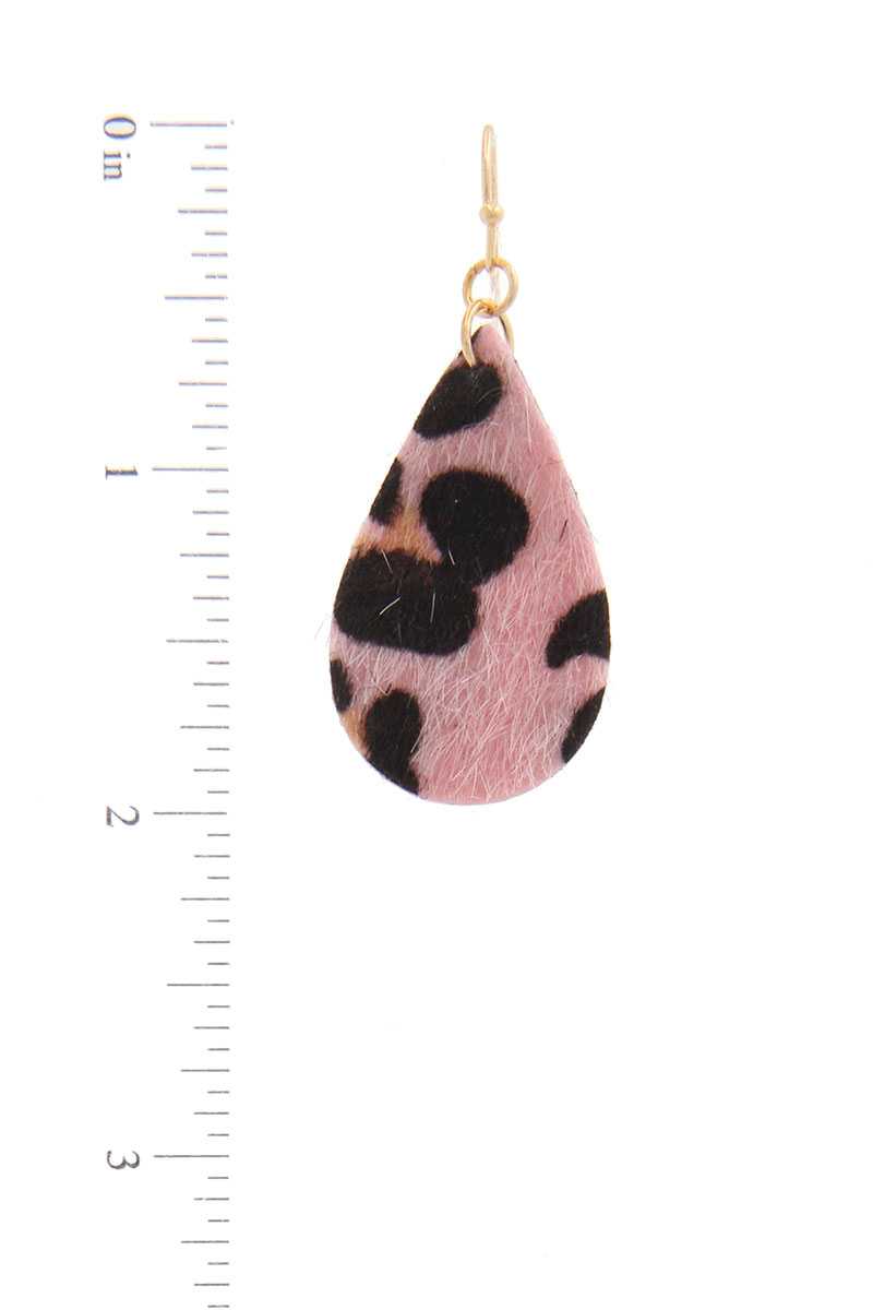 Animal Print Teardrop Earring