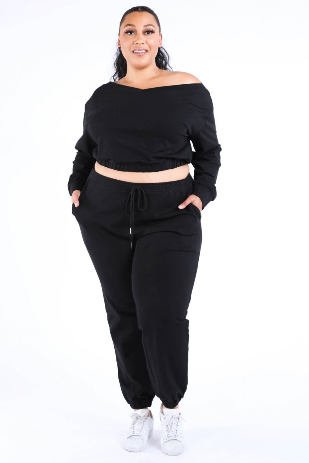 Casual Crop Jogger Set