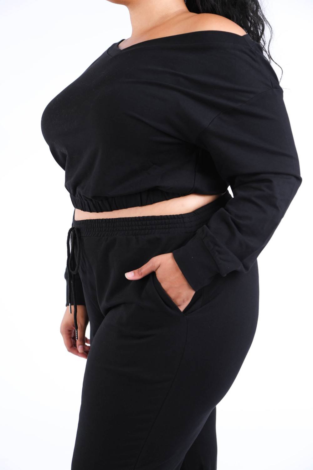 Casual Crop Jogger Set