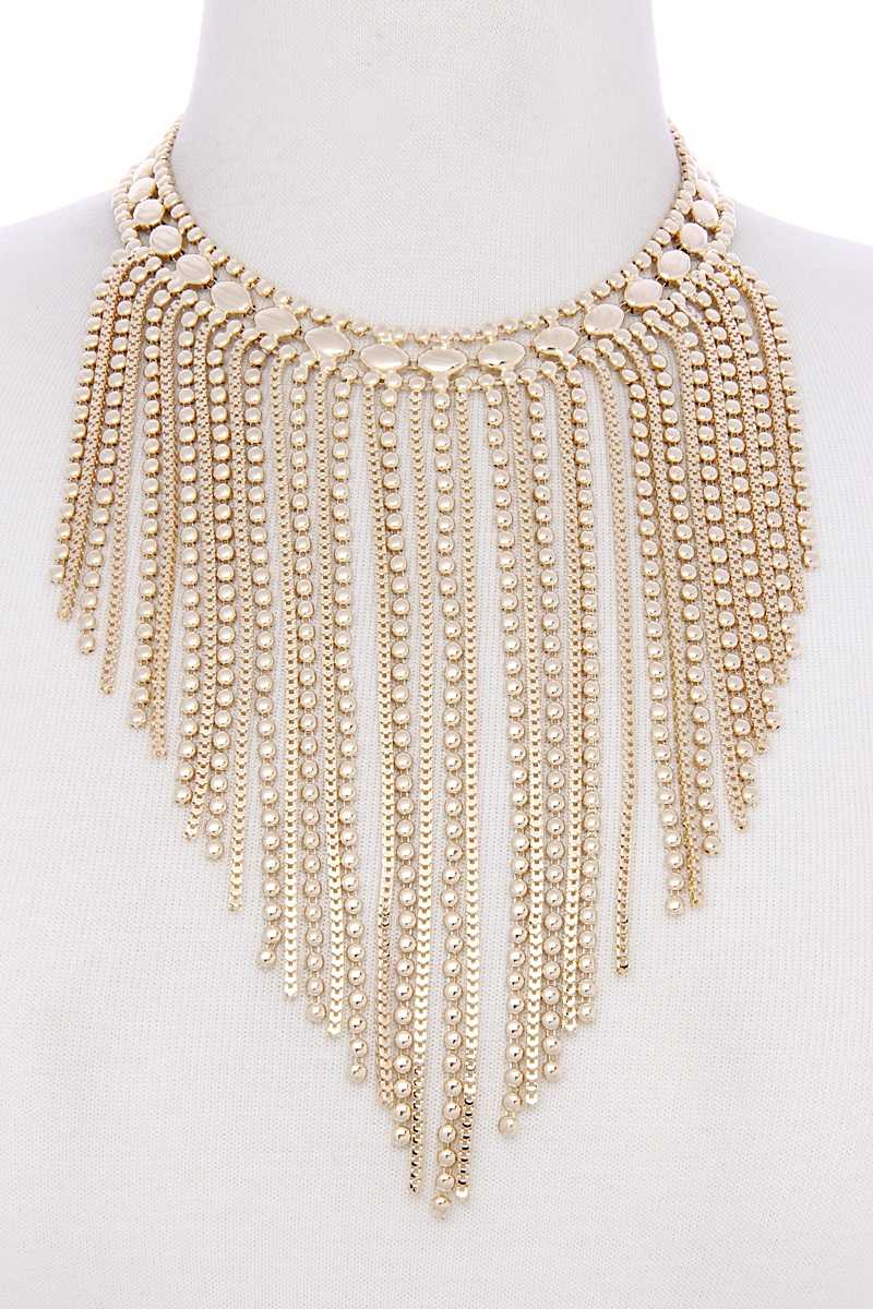 Metal Waterfall Necklace