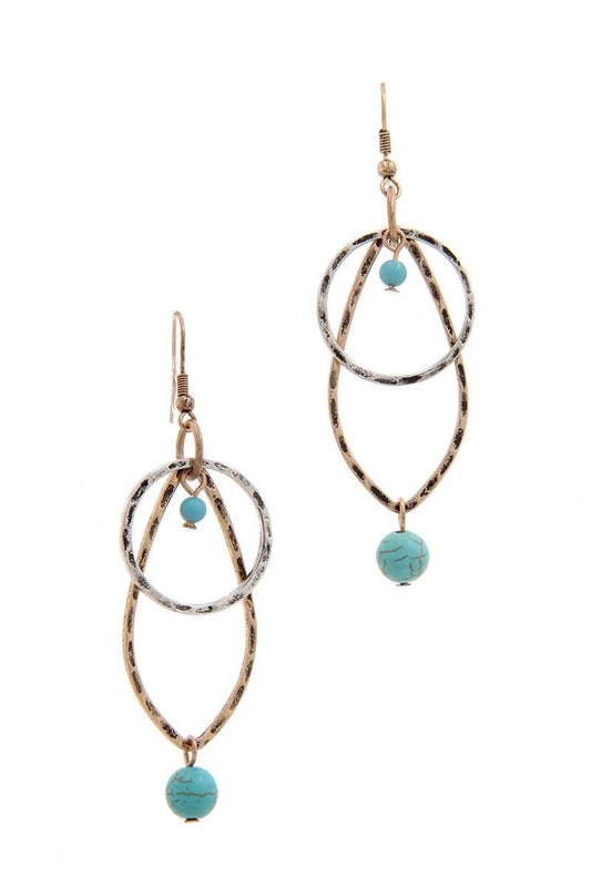 Rustic Modern Shape Drop Earring
