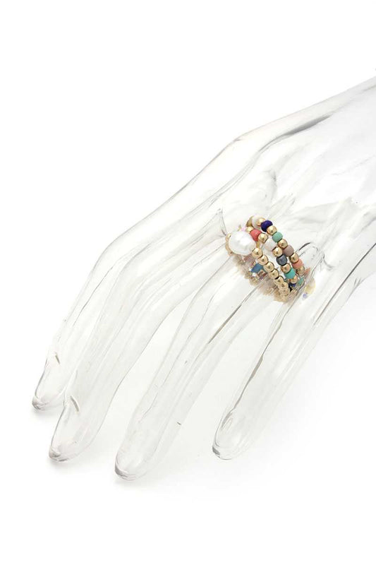 Pearl Beaded Stretch Ring