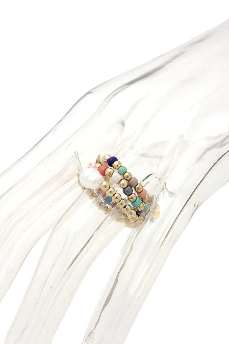Pearl Beaded Stretch Ring