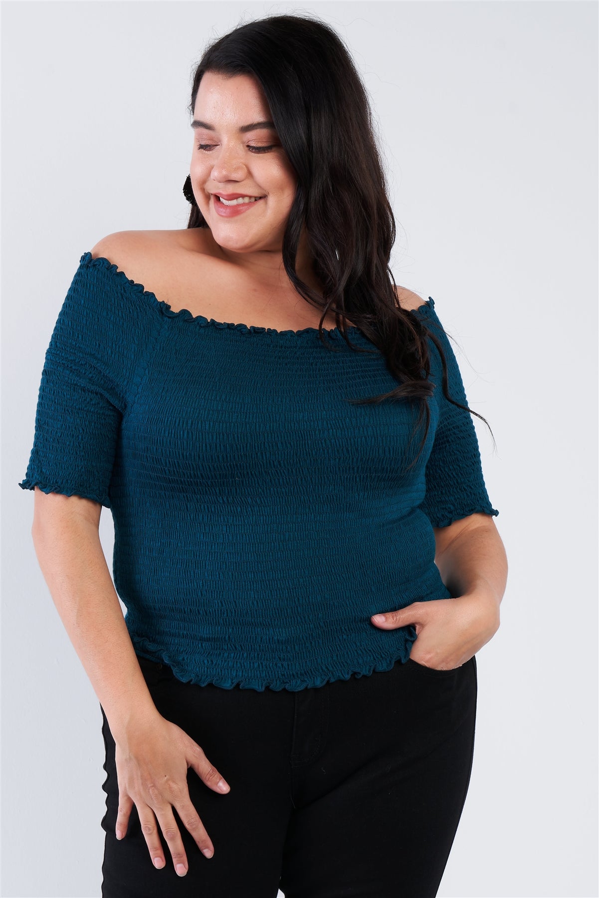 Plus Size Off The Shoulder Top