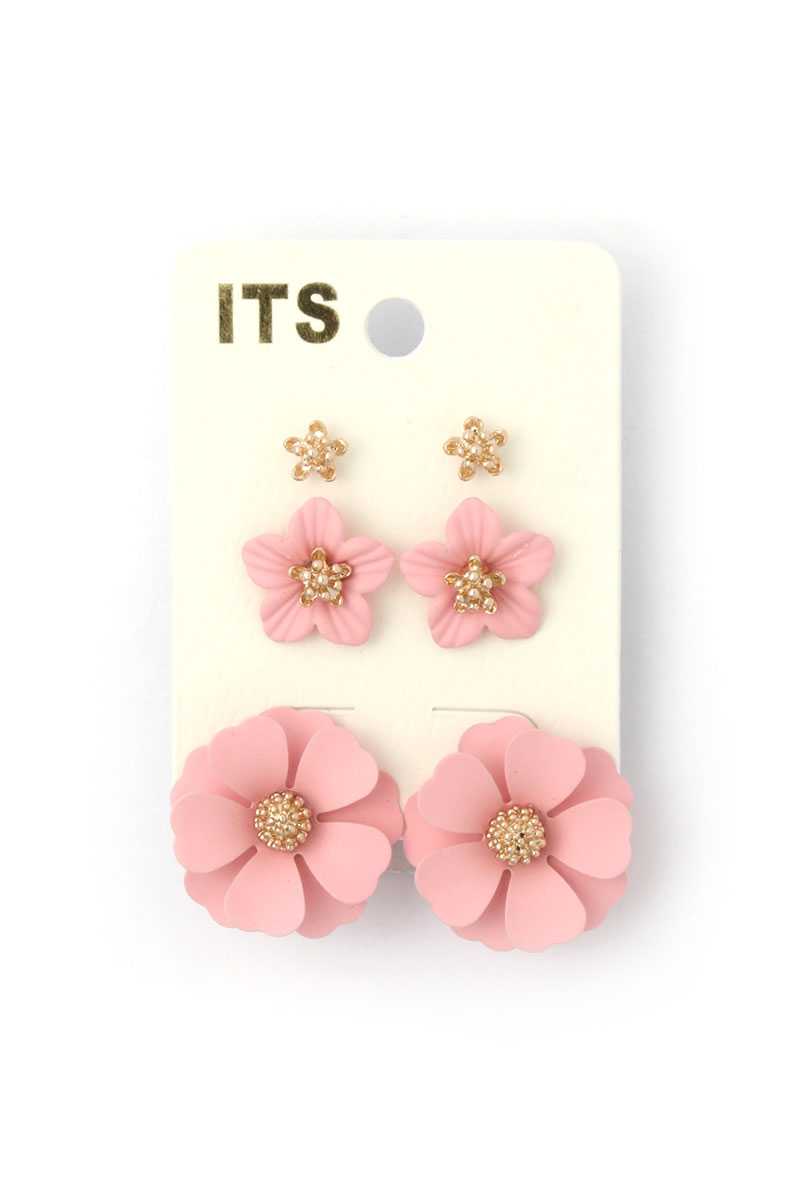 Flower Stud Earring Set