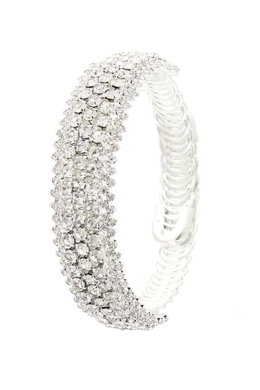 Twisted Flexible Rhinestone Bracelet