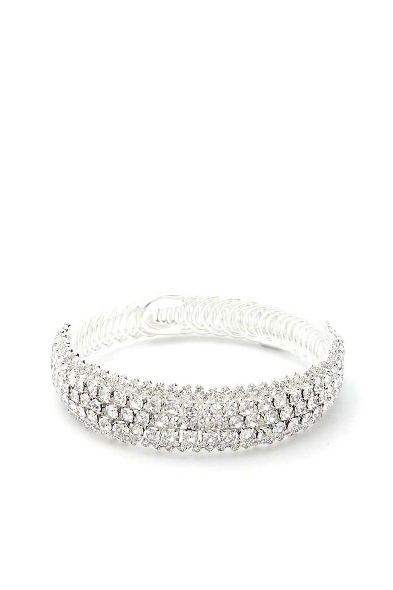 Twisted Flexible Rhinestone Bracelet