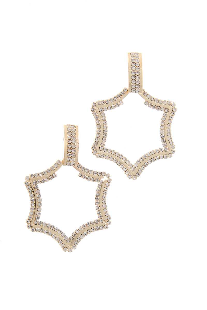 Star Shape Rhinestone Drop Earring