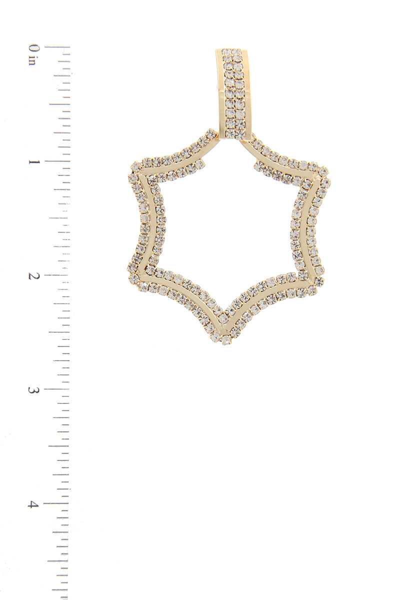 Star Shape Rhinestone Drop Earring