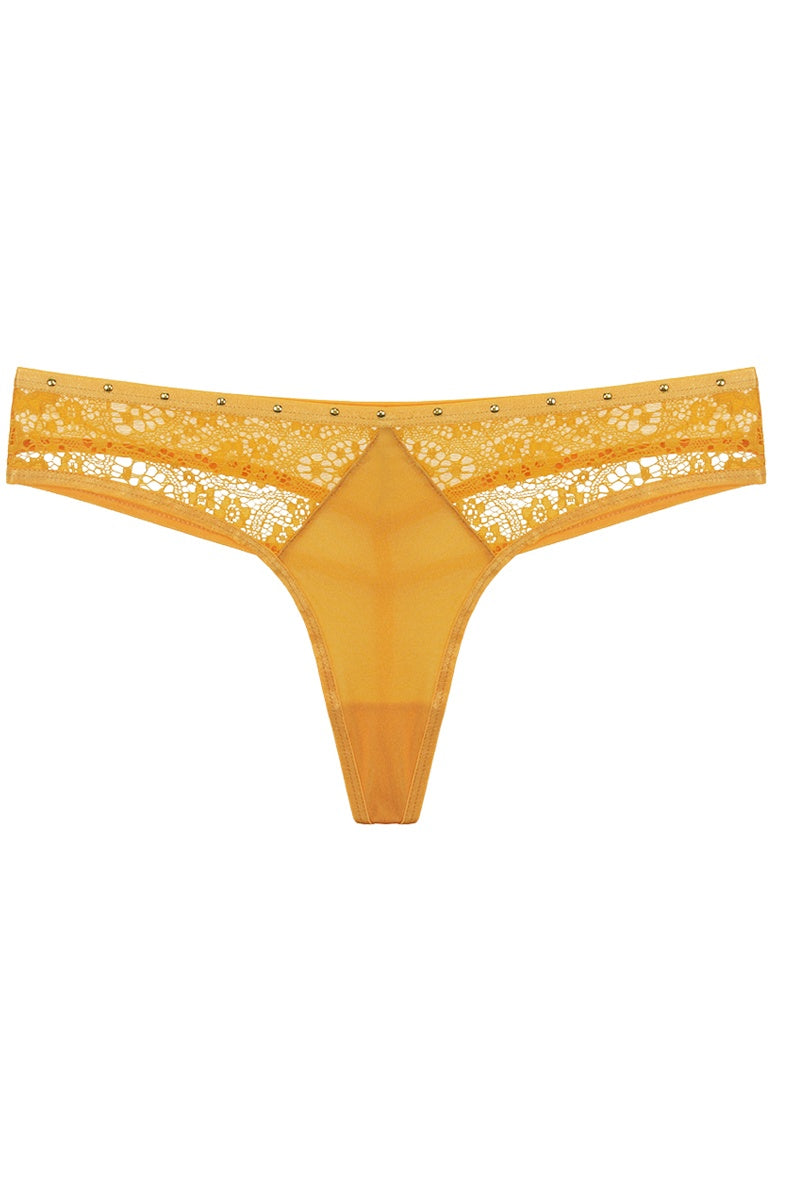 Open Cage Back Thong W/ Mesh