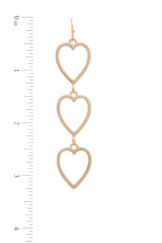 Cut Out Heart Shape Dangle Drop Earring